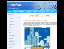 Tablet Screenshot of jeuxfun.com